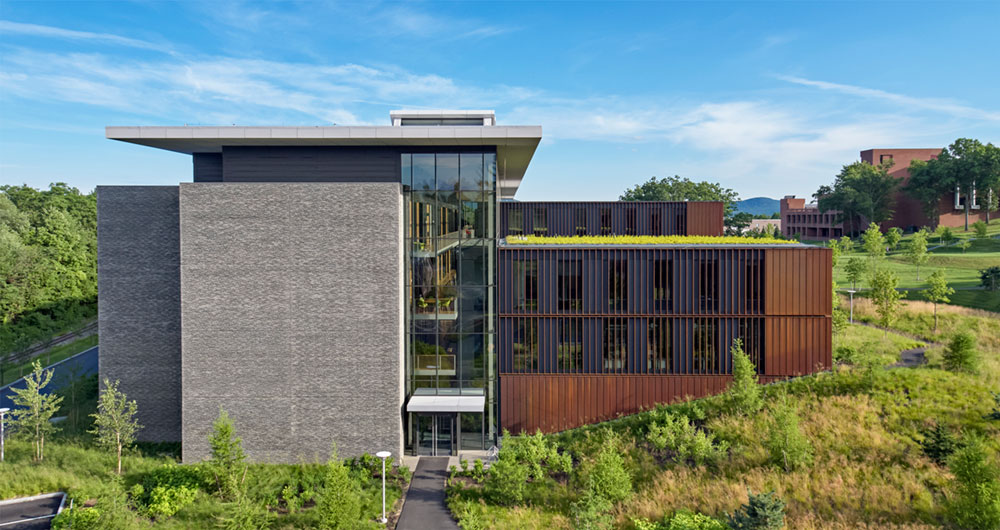 Exterior view of the Science Center at Amherst College