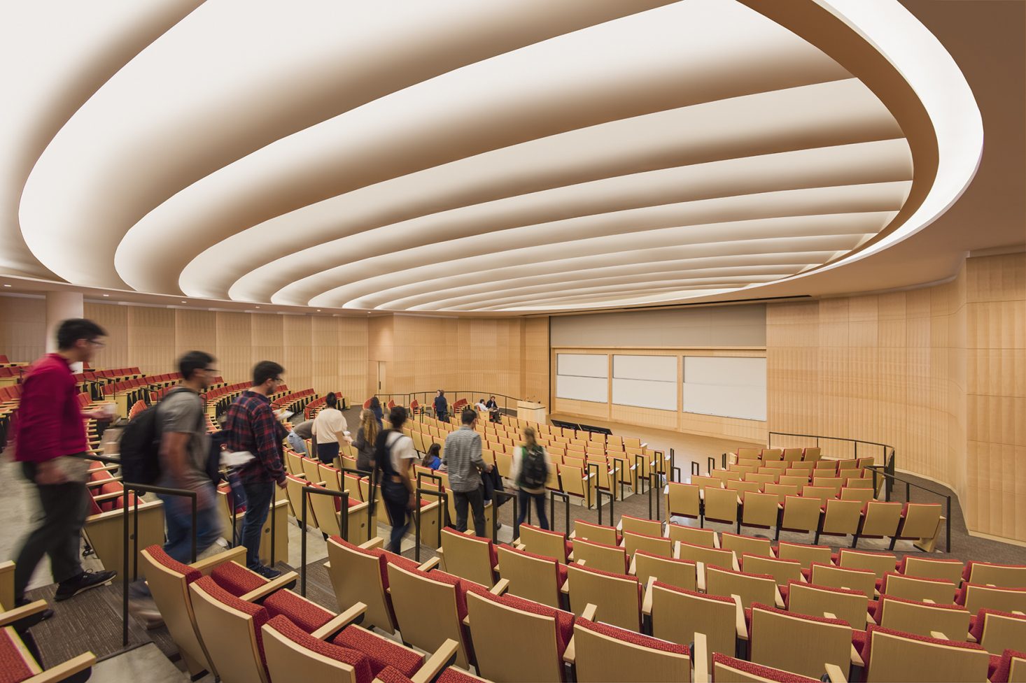 Interior view, a seminar room/auditorium in the Yale Science Building