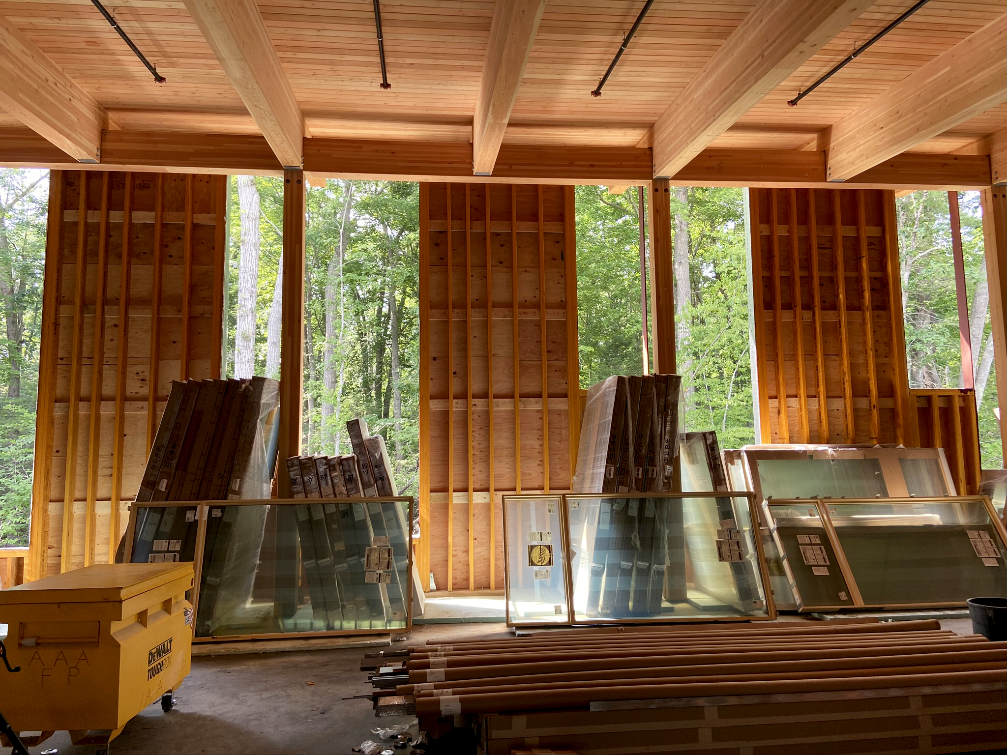 Construction of the main reading room at the Norwell Public Library